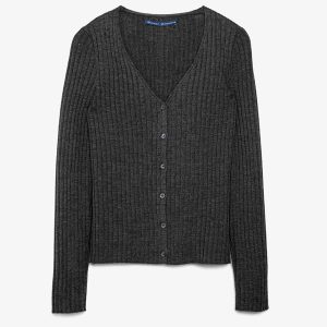 Cardigan Coste in Responsible Wool – Antracite
