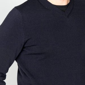 Maglione Uomo scollo V Cotone Crèpe