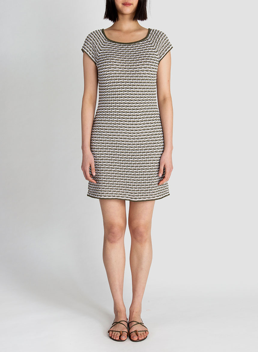 Abito Crochet in Cotone Bio-Fresh – Var Militare - immagine 3