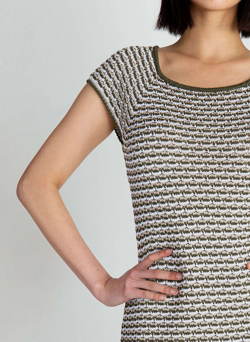 Abito Crochet in Cotone Bio-Fresh – Var Militare - immagine 6