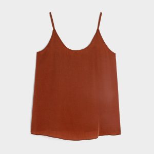 Top Spalline Sottili in Tencel – Bruciato