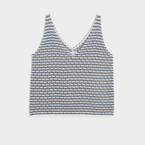 Top Crochet Scollo V in Cotone Bio-Fresh – Var Bianco