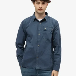 Barbour International Pigment Overshirt Washed Cobalt