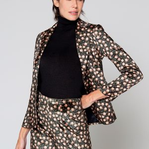 Blazer Monopetto in Raso Stampato