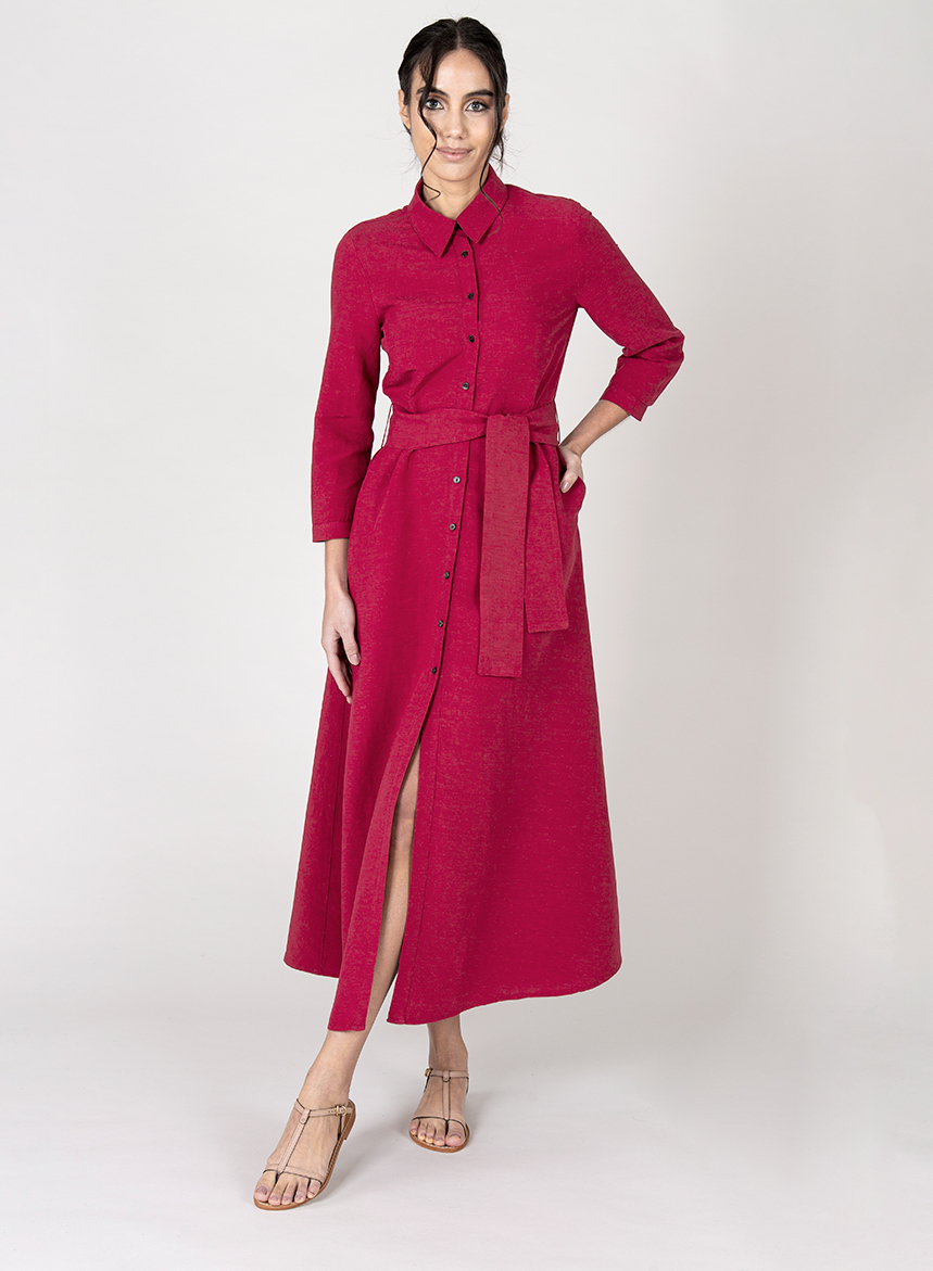 Abito Chemisier Classic Viscosa e Lino - immagine 6