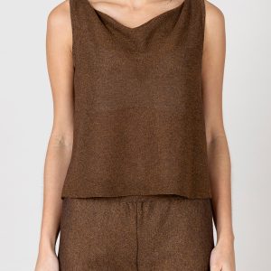 Top di Maglia in Responsible Viscose – Bronzo