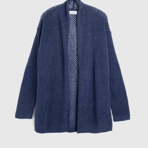 Cardigan Rete Luxury Alpaca – Blu