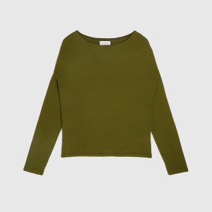 Maglia Kimono Lana Seta e Cashmere – Felce