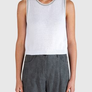 Top Crop in Cotone Biologico – Bianco