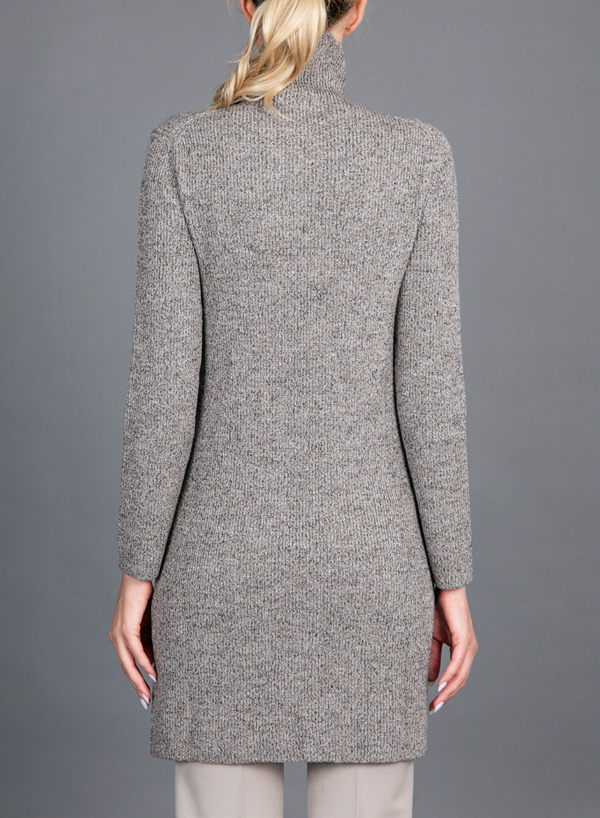 Abito di Maglia Collo Cratere Responsible Wool moulinè - immagine 3