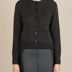 Cardigan Coreana Piquet Lana e Alpaca