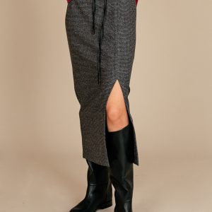 Gonna Matita con Spacco Lana Vergine