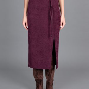 Gonna Matita con Spacco Velluto