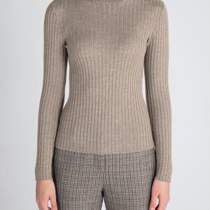 Maglia Dolcevita Coste in Responsible Wool