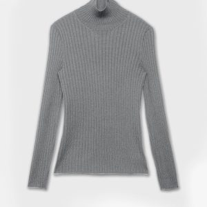 Maglia Dolcevita Coste in Responsible Wool
