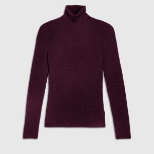 Maglia Dolcevita Coste Lana, Seta e Cashmere