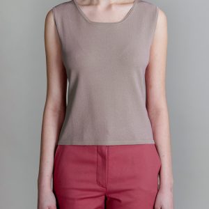 Top di Maglia in Viscosa Stretch