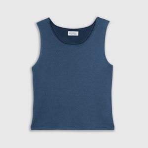 Top di Maglia in Viscosa Stretch