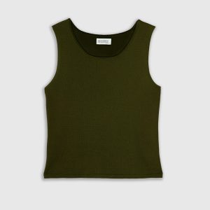 Top di Maglia in Viscosa Stretch