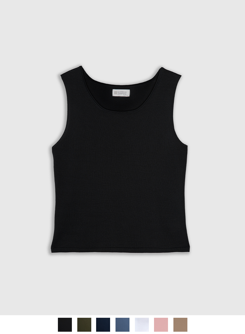 Top di Maglia in Viscosa Stretch - immagine 2