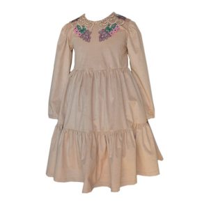 Abito bambina  collo pizzo 10-11 anni