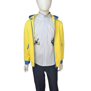 Completo bambino felpa+camicia+pantalone