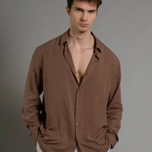 Camicia in Viscosa a tinta unita