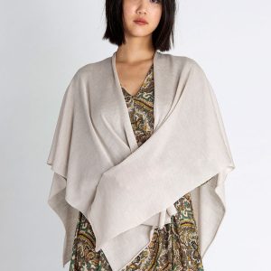 Stola in Lana, Seta e Cashmere – Porcellana