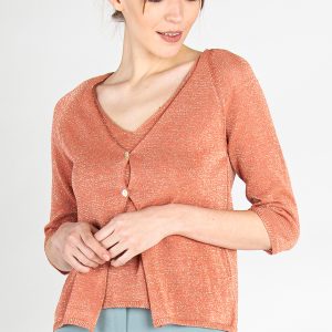 Cardigan  Glossy Linen