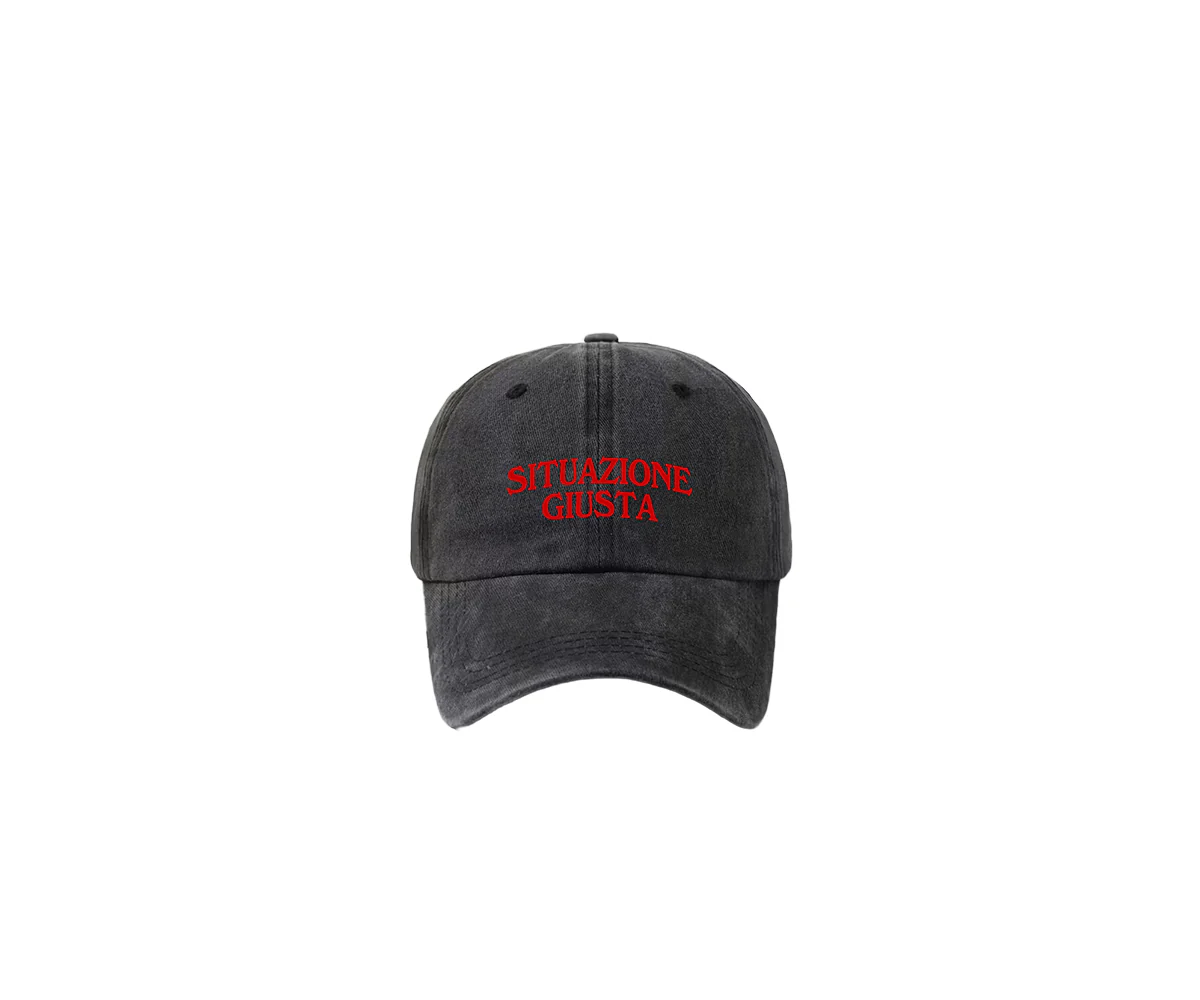Situazione Giusta Baseball Cap - Washed Black