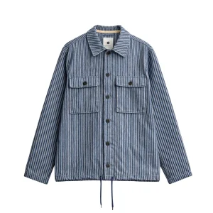 Akotto Stripe Overshirt - Sky Captain