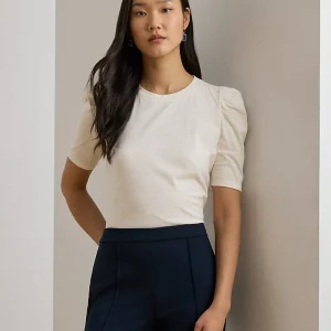 Lauren Ralph Lauren Maglia in jersey con maniche a sbuffo