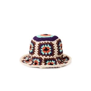 Crochet Knit Bucket Hat - Multi