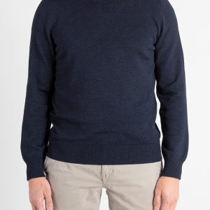 Maglione Uomo Girocollo Lana Merinos – Blu