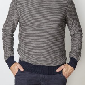 Maglione Uomo Girocollo Rigato in lana