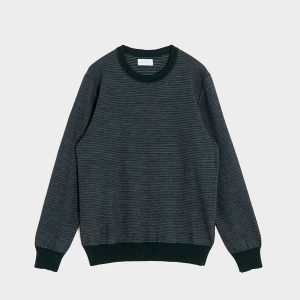 Maglione Uomo Girocollo Rigato in lana