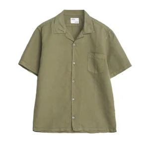 Linen S/S Shirt - Dusty Olive