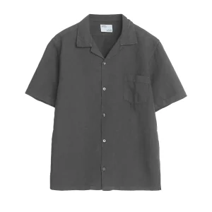 Linen S/S Shirt - Lava Grey