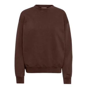Organic Oversized Crewneck - Coffee Brown