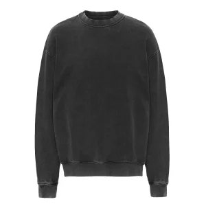 Organic Oversized Crewneck - Faded Black