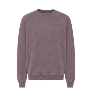 Organic Oversized Crewneck - Faded Grape