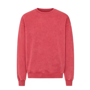 Organic Oversized Crewneck - Faded Red