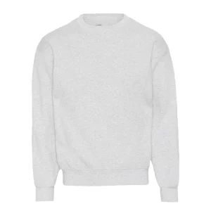 Organic Oversized Crewneck - Snow Melange