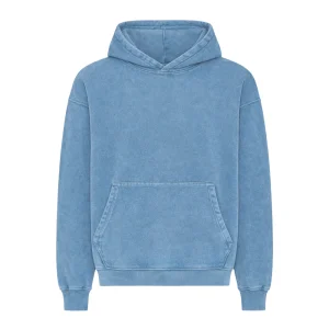 Organic Oversized Hoodie - Faded Indigo