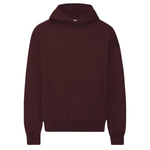 Organic Oversized Hoodie - Oxblood Red