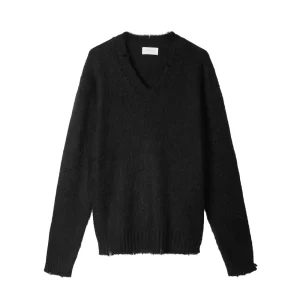 V-Neck Destrutturato - Black