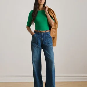 Lauren Ralph Lauren Maglietta con scollo a barchetta stretch