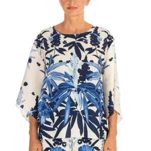 Diana Gallesi BLUSA CON DETTAGLIO SULLE MANICHE IN CREPE STAMPATA