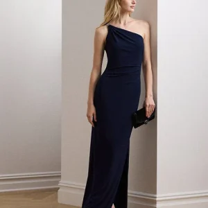 Lauren Ralph Lauren Abito monospalla lungo in jersey