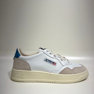 Autry Medalist Low Man Leather Suede White Niagara